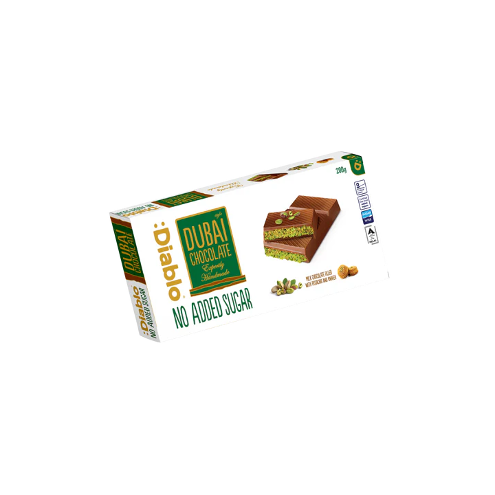 Chocolate Dubai sin Azúcar :Diablo 200 g