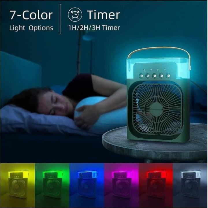 Ventilador humificador portátil 3 en 1