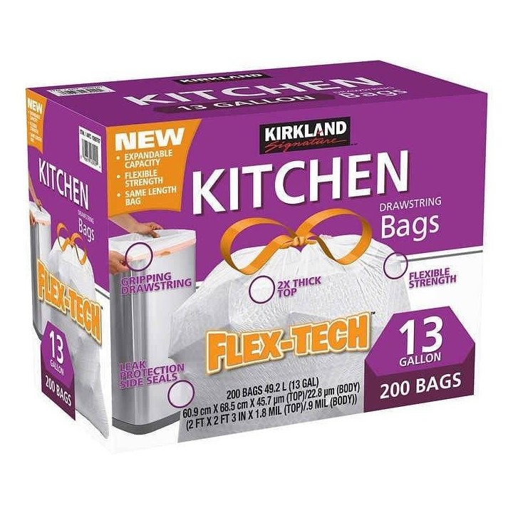 Bolsas Basura Cocina 61 x 69 cm Kirkland 200 un