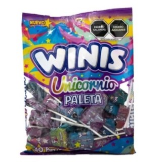 Caramelos Unicornio Paleta Winis 280 g