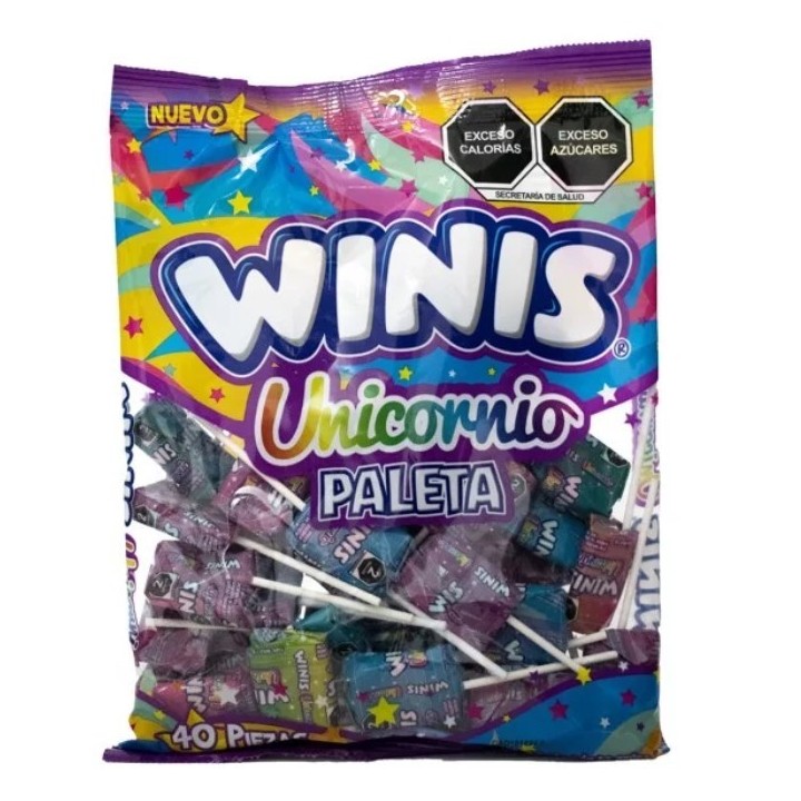 Caramelos Unicornio Paleta Winis 280 g