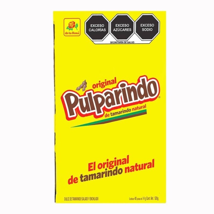 Masticables Pulparindo Original de la Rosa 48 x 14 g