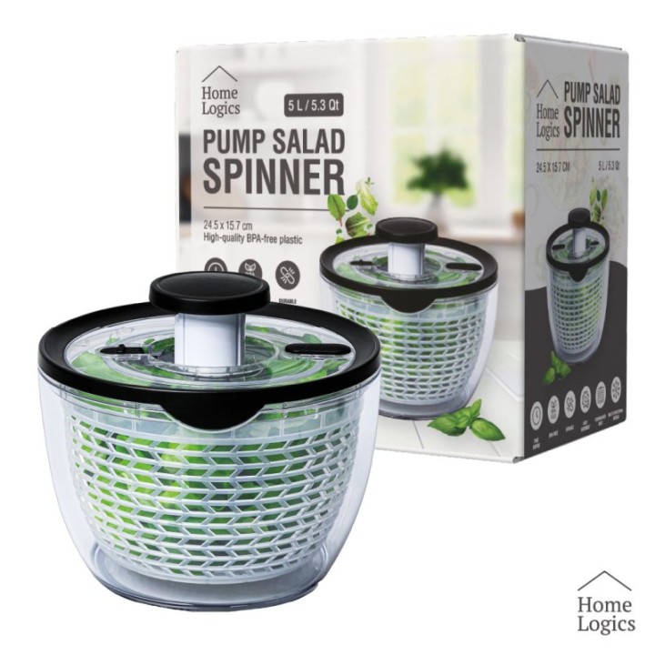 Secador Centrífuga Ensalada 5L Home Logics 1 un