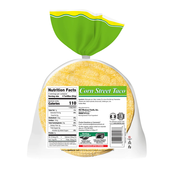 Tortillas Maíz Street Taco La Banderita 260g