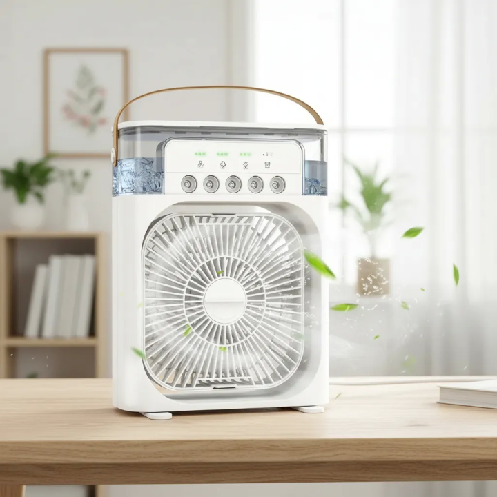 Ventilador humificador portátil 3 en 1