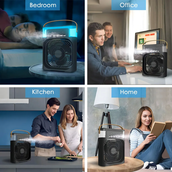 Ventilador humificador portátil 3 en 1