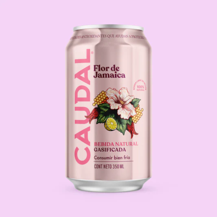 Bebida Natural Gasificada Flor de Jamaica Caudal 350ml