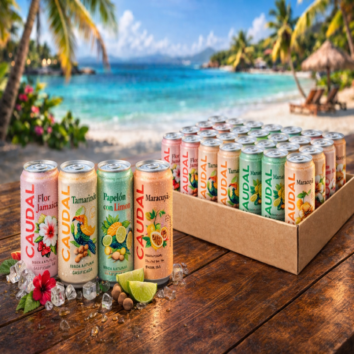 Pack 24 Bebidas Mixtas Naturales Gasificadas Caudal 350ml
